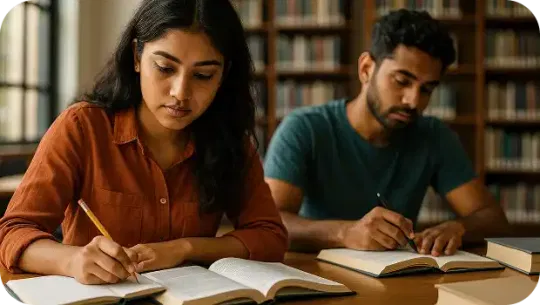 Students learning together